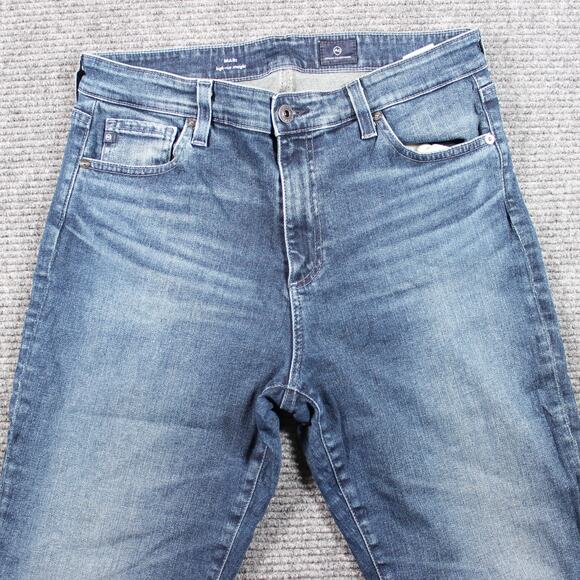 AG Adriano Goldschmied Jeans Womens 31 Blue Mari High Rise Straight - Picture 3 of 11